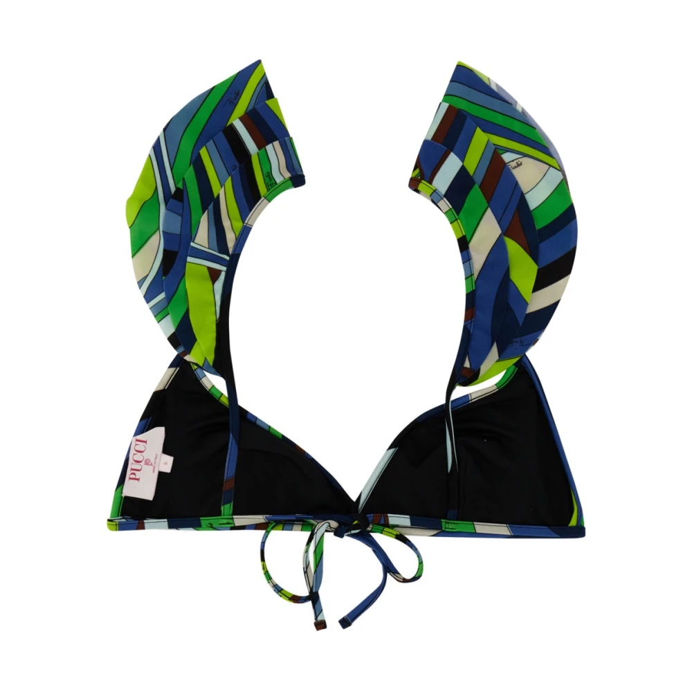 EMILIO PUCCI Gerimpelde Bikini Top Multicolor Dames