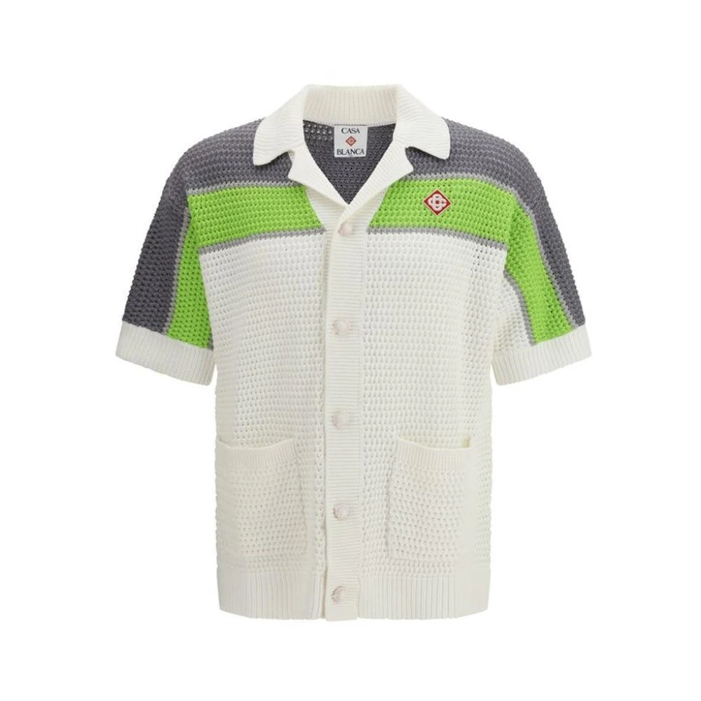 Casablanca Herr Multicolor Skjortor L, Bomull, Mönstrad Bomullsskjorta