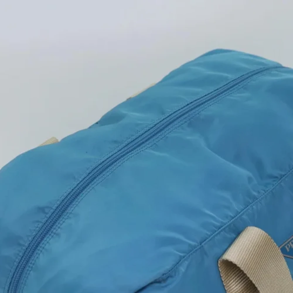 Prada Vintage Pre-owned Nylon travel-bags Blue Dames