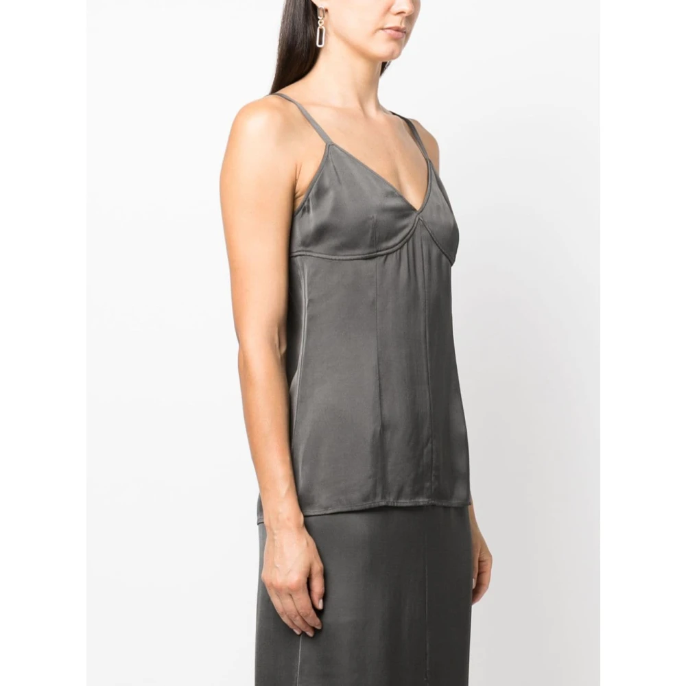 TotêMe Zijden Camisole Top Gray Dames