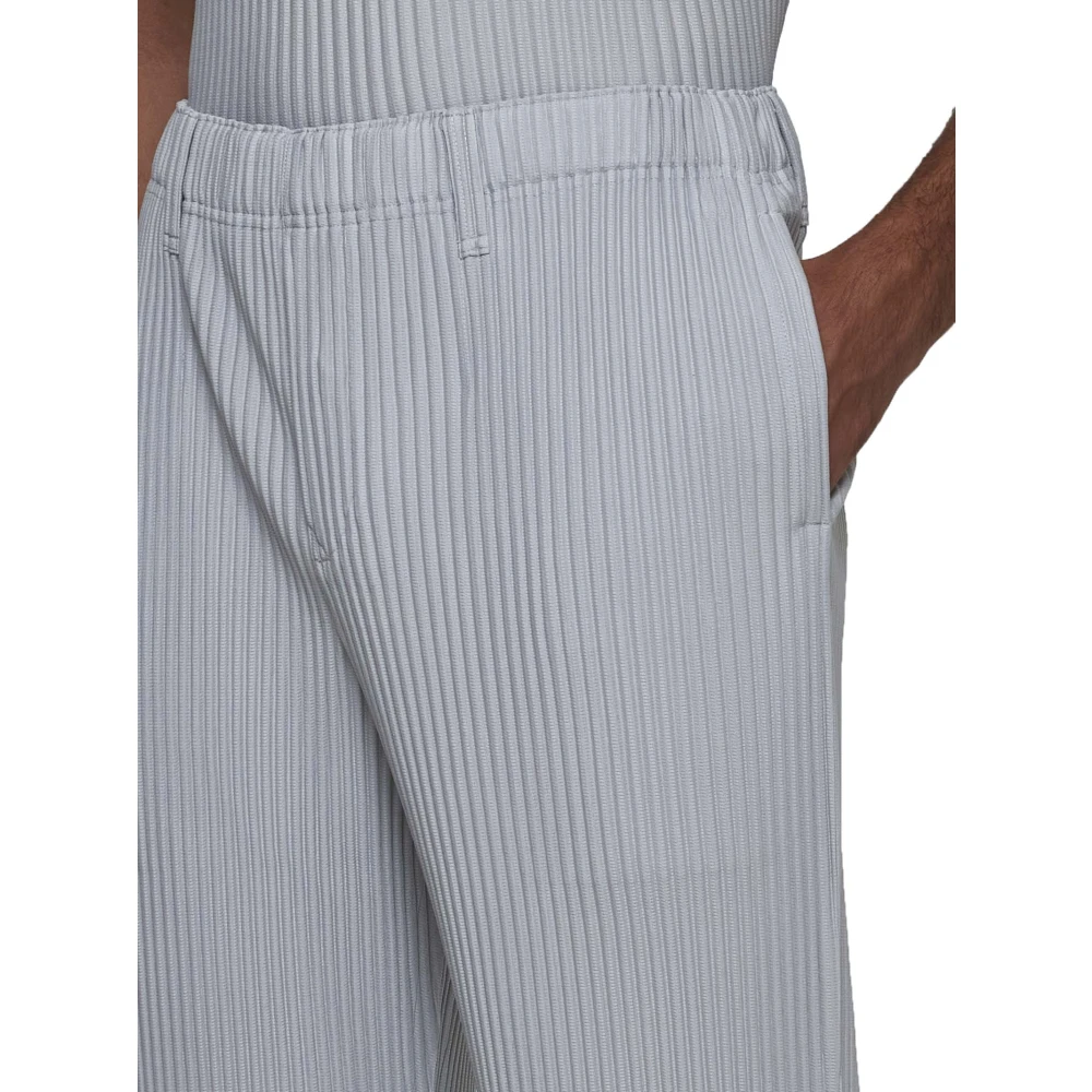 Issey Miyake Geplooide Broek Gray Heren