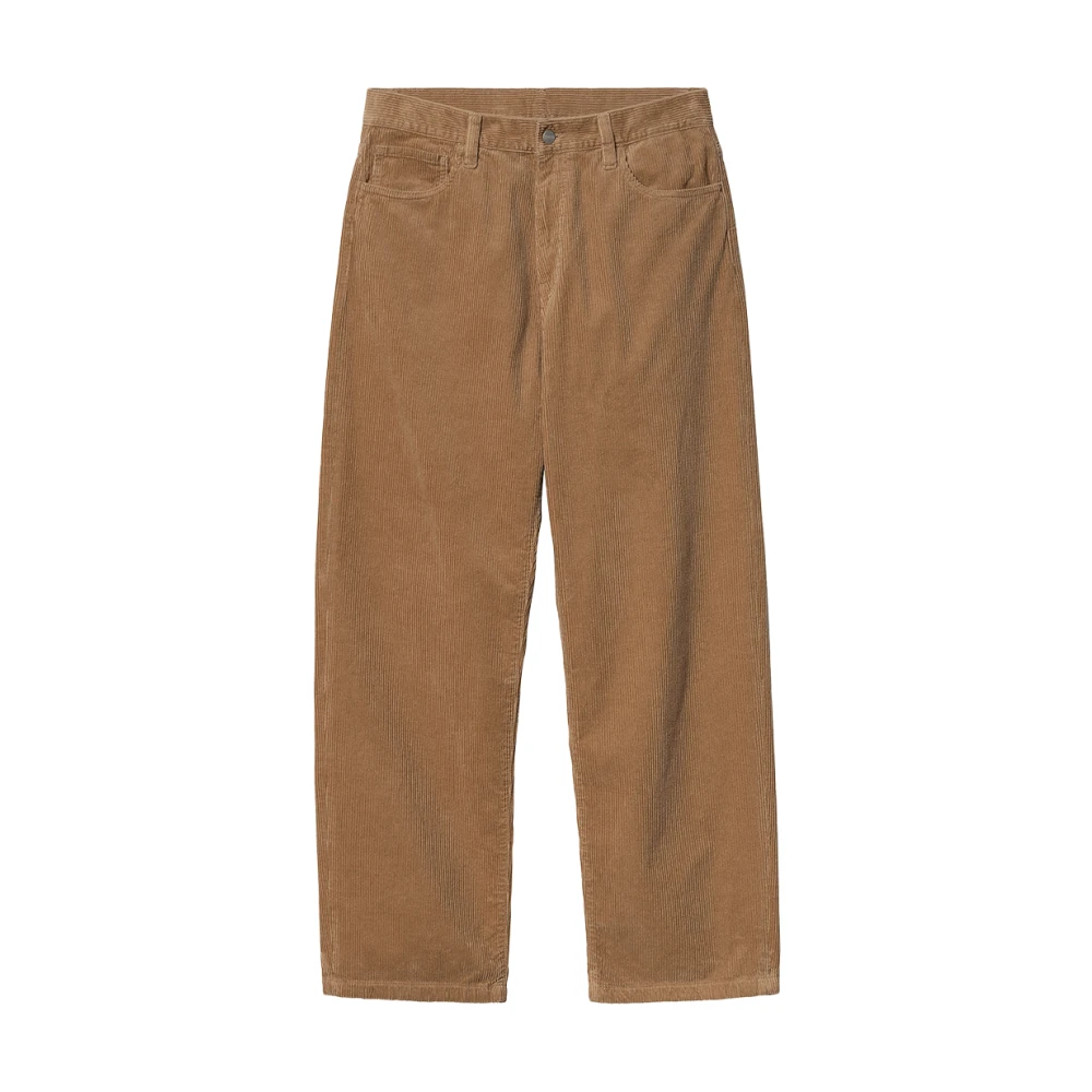 Carhartt WIP Coventry Velvet Broek Misty Grey Brown Heren