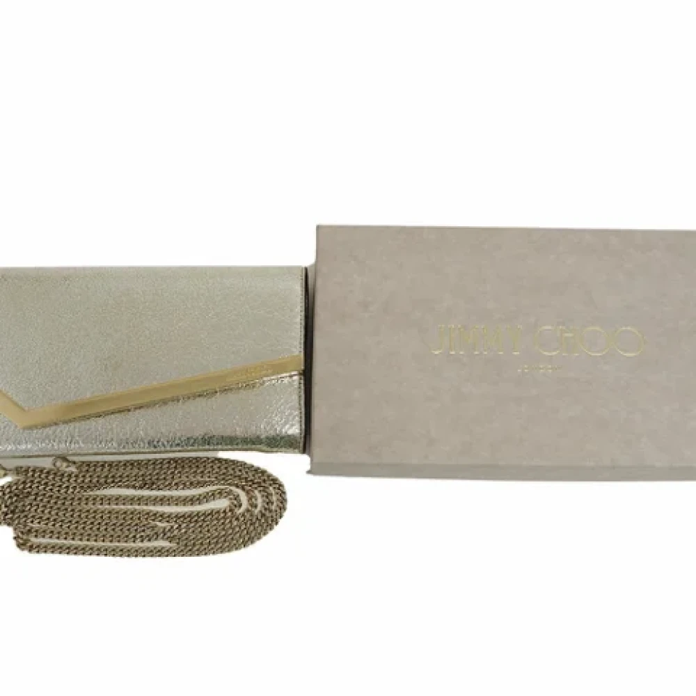 Jimmy Choo Pre-owned Leather shoulder-bags Beige Dames