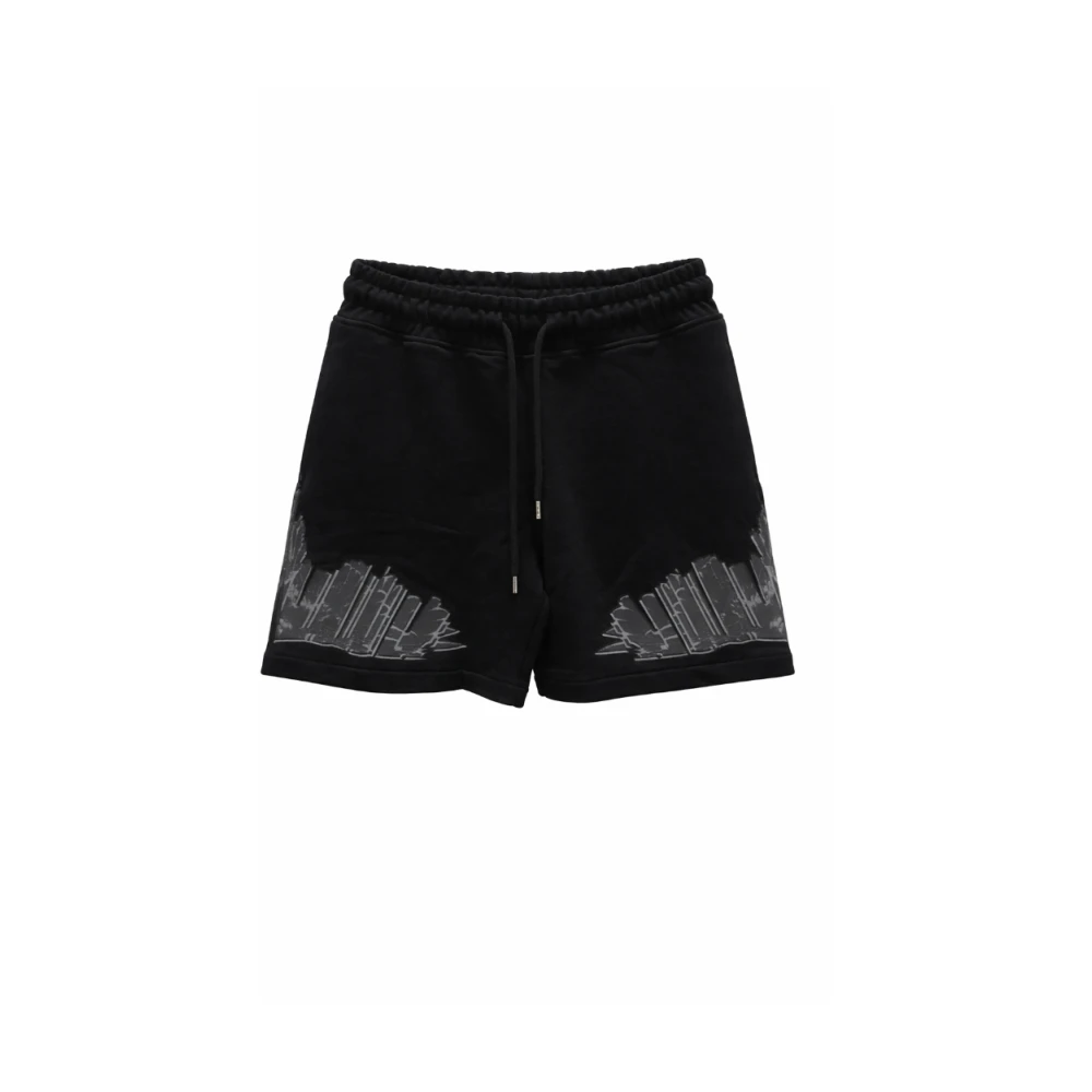 Marcelo Burlon Men's Black Short Shorts - Casual Shorts - M - Shorts