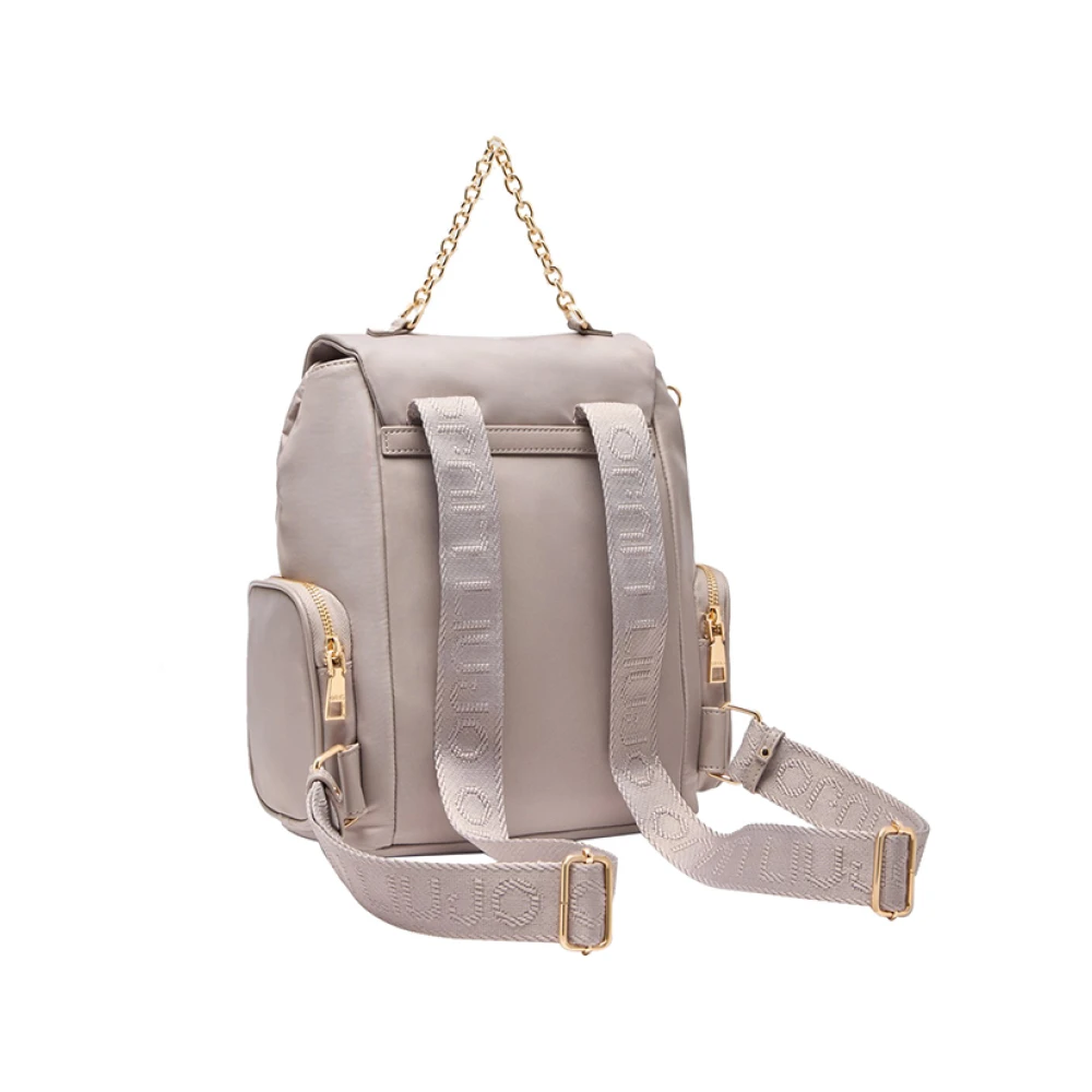 Liu Jo Elegante Roze Rugzak met Gouden Rits Pink Dames