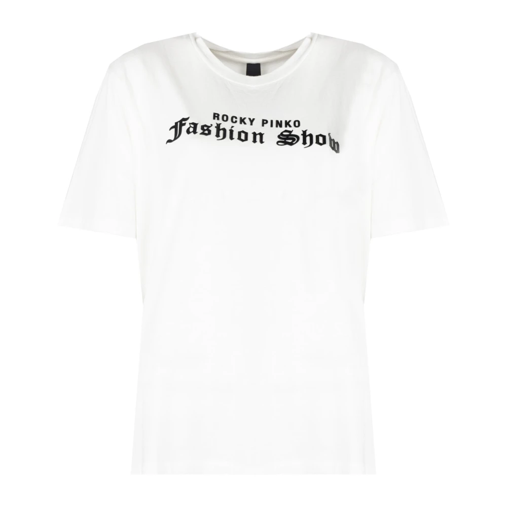 Pinko Casual Ronde Hals T-shirt White Dames