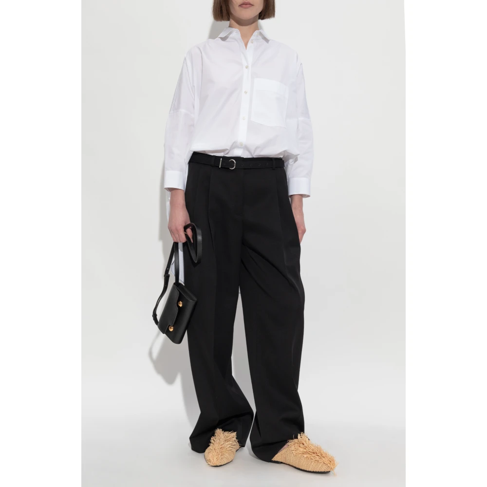 Jil Sander Wollen broek Black Dames