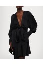 robe-satinee-ceinturee-a-col-v