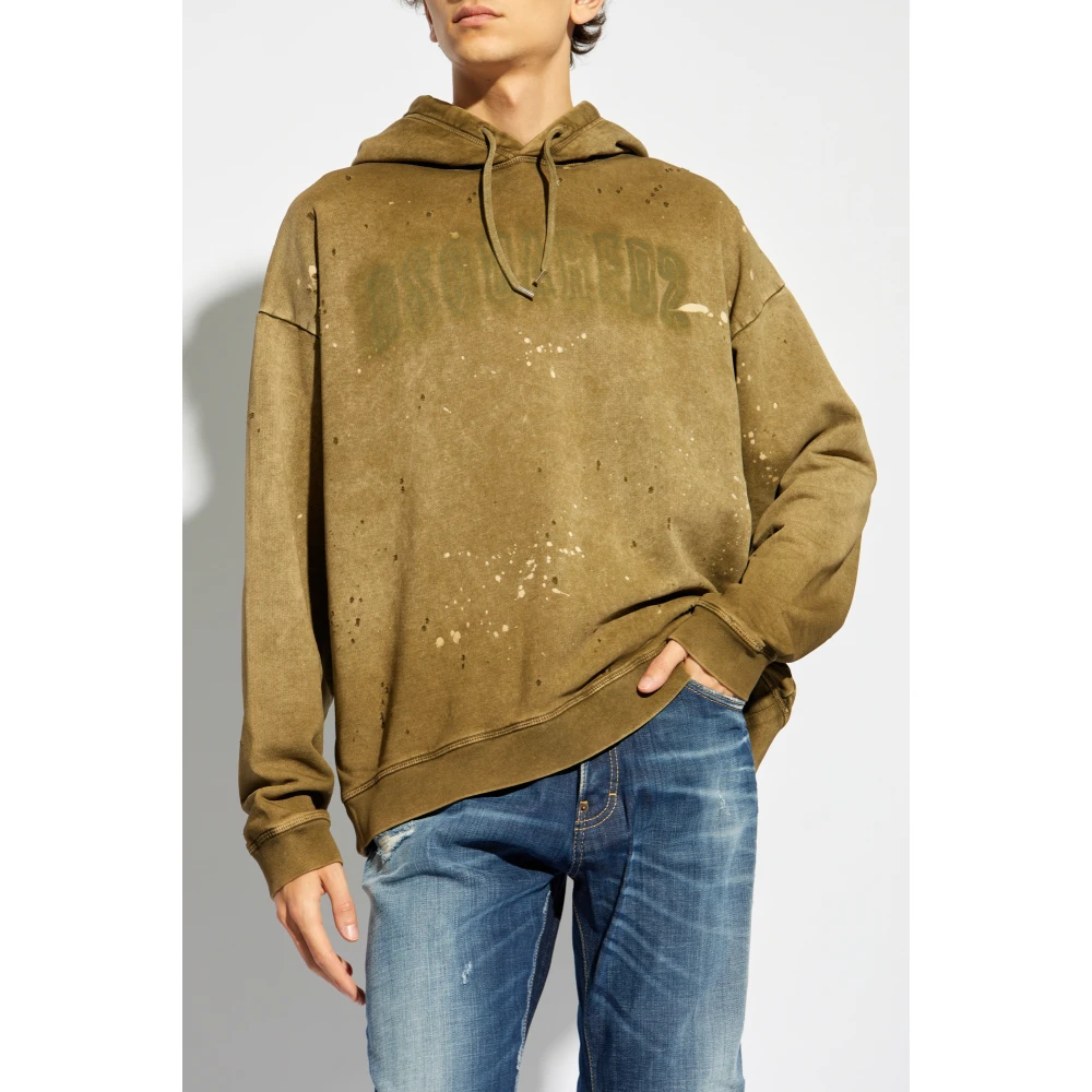 Dsquared2 Sweatshirt met een vintage effect Green Heren