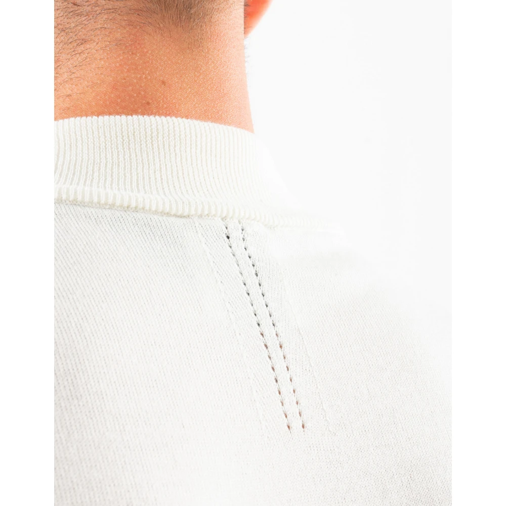 Corsinelabedoli Turtleneck Jumpers in Extrafijne Wol White Heren