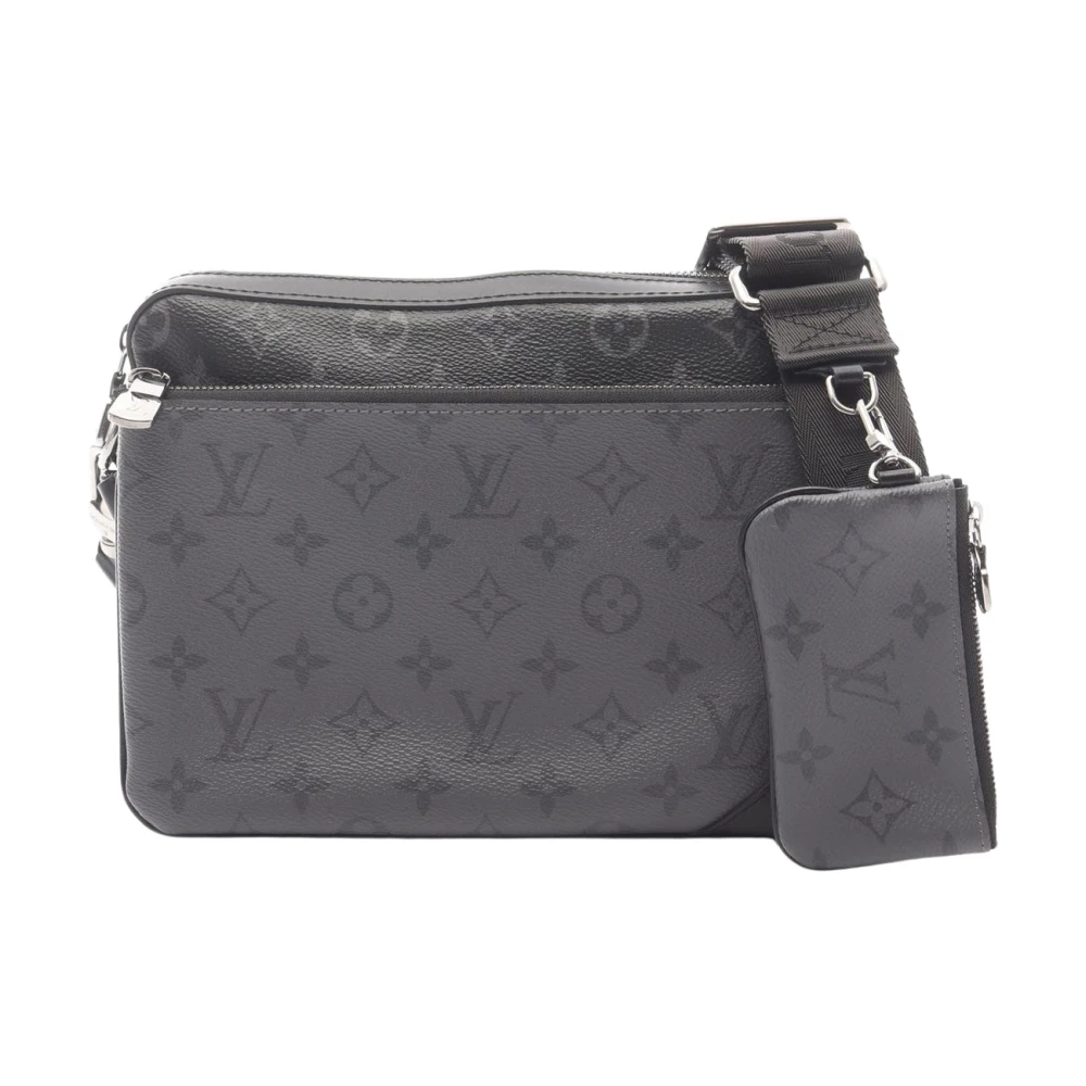 Louis Vuitton Vintage Women's Black Pre-Owned Monogram Eclipse Messenger Bag