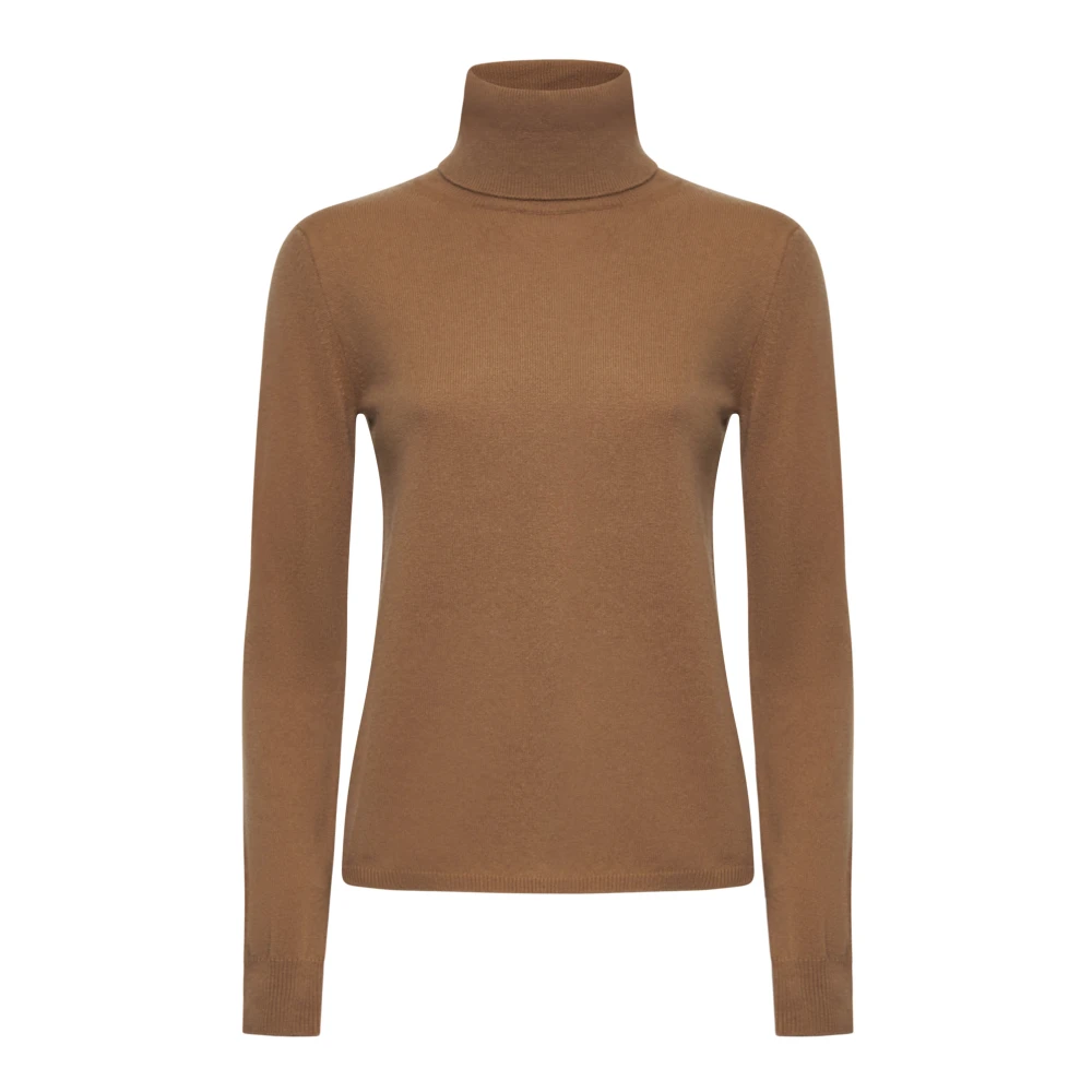 Max Mara Studio Sestri Kamelenwol Kasjmier Coltrui Trui Brown Dames