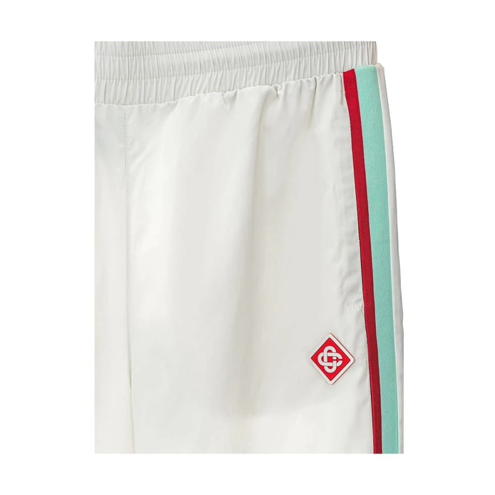 Casablanca Witte polyester sportbroek met zijpanelen White Heren