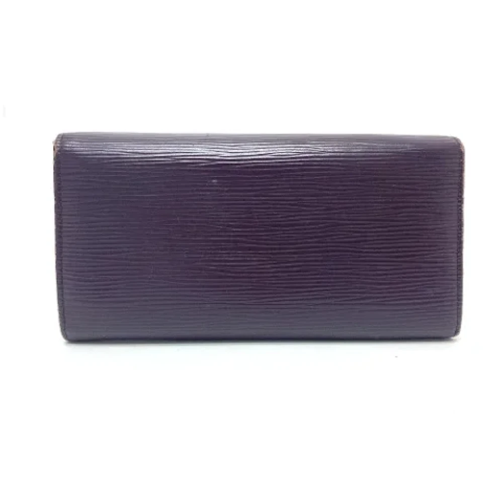 Louis Vuitton Vintage Pre-owned Leather wallets Purple Dames