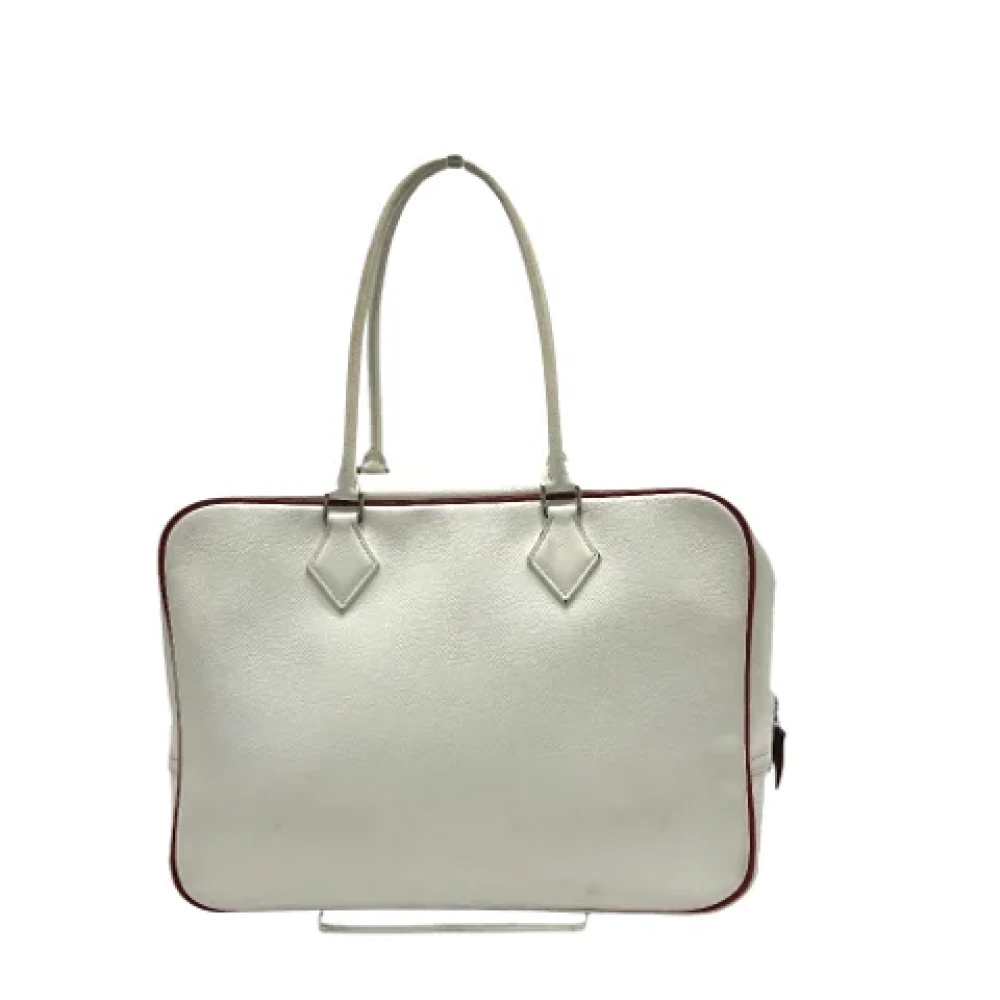 Hermès Vintage Pre-owned Leather shoulder-bags White Dames