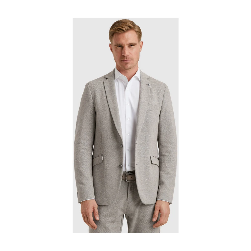 Vanguard Linnen Blend Blazer Scura Beige Heren
