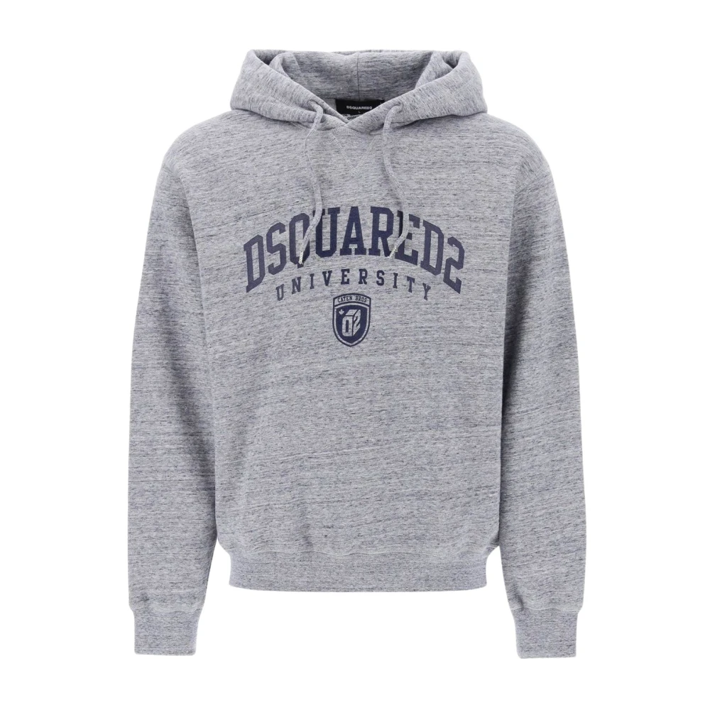 Dsquared2 Hoodie Sweatshirt Gray, Herr