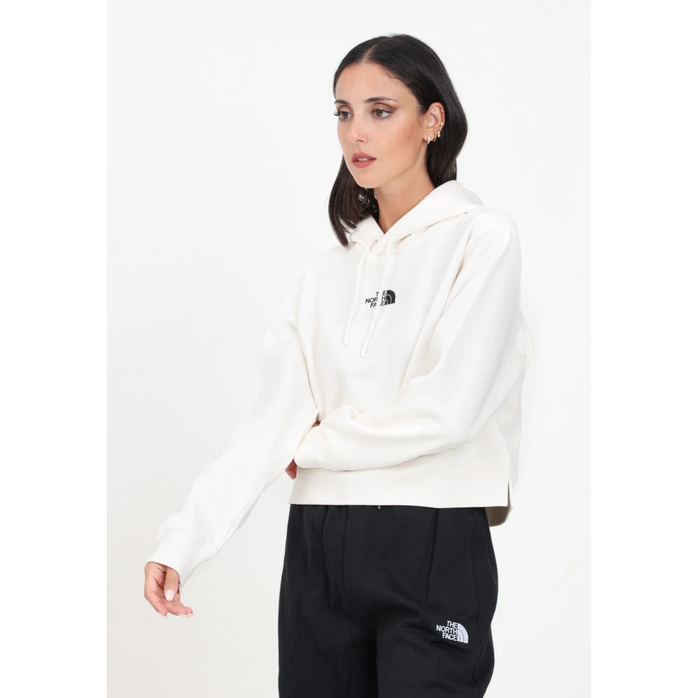 The North Face Witte Essential Crop Hoodie voor vrouwen White Dames