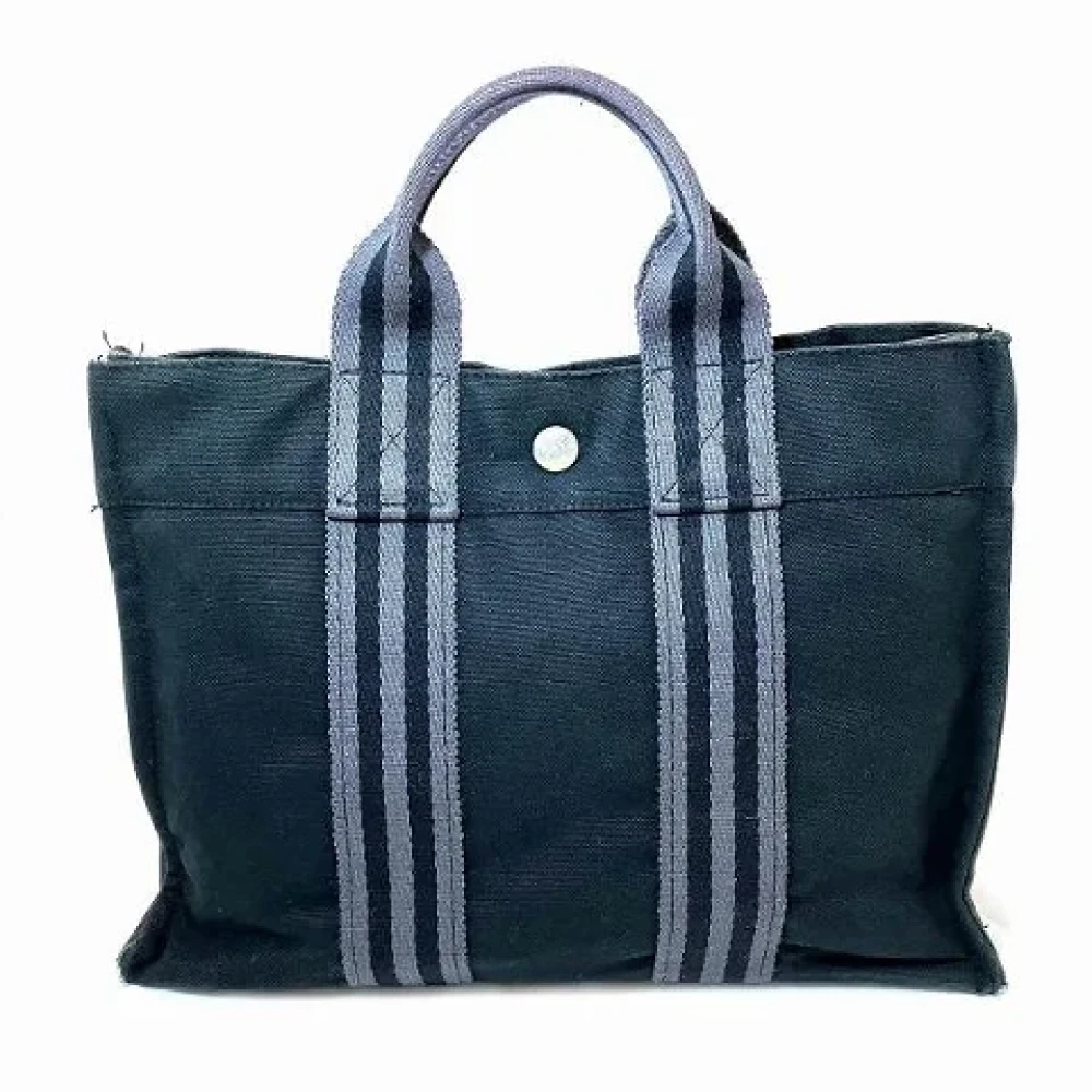 Hermès Vintage Pre-owned Canvas handbags Black Dames