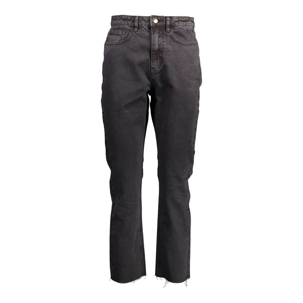 Desigual Women's Black Embroidered Denim Jeans For