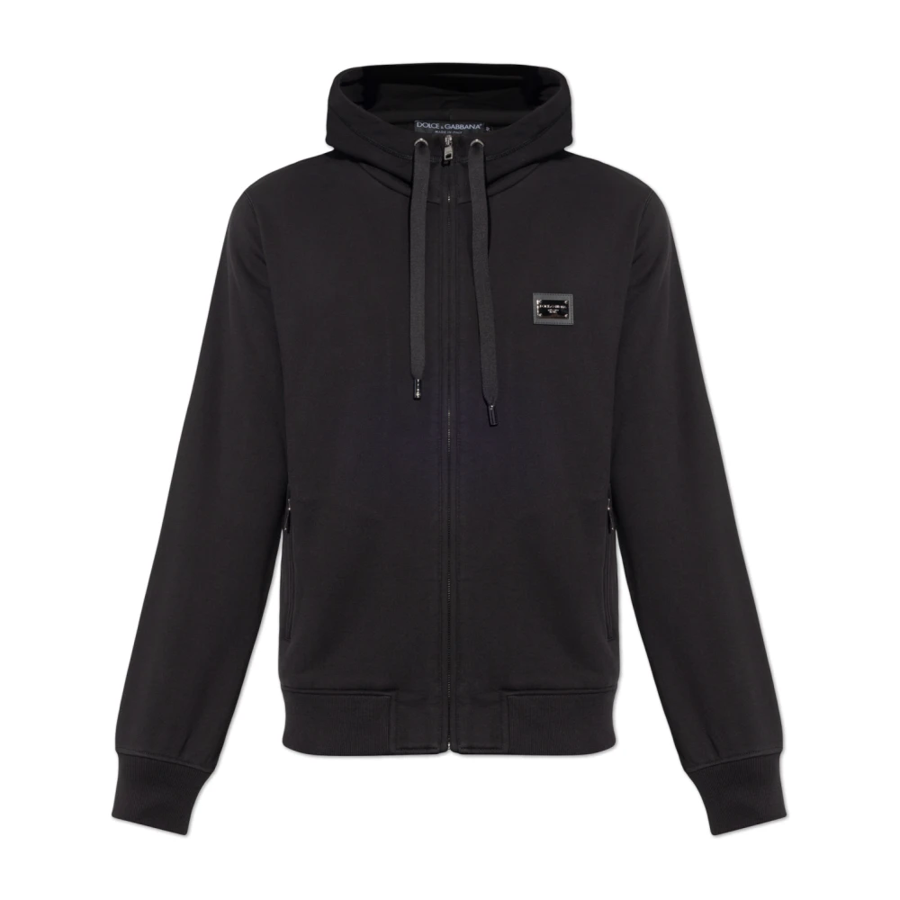 Dolce & Gabbana Mannelijk Zwart Hoodies & Sweatvesten Heren, Xl, Katoen, Hoodie