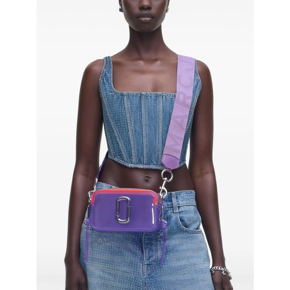 Marc Jacobs Paarse Transparante Schoudertas Purple Dames