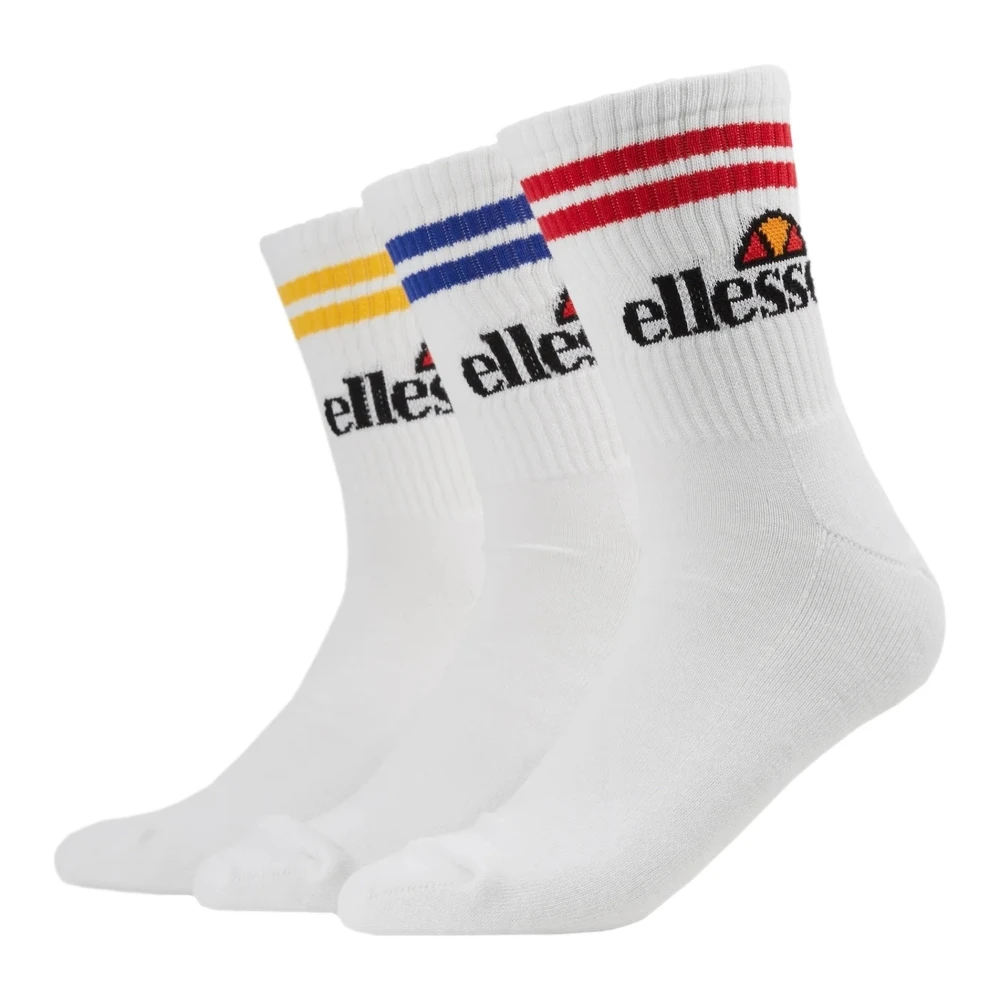 Ellesse Tripack calcetines pullo strumpor White, Herr