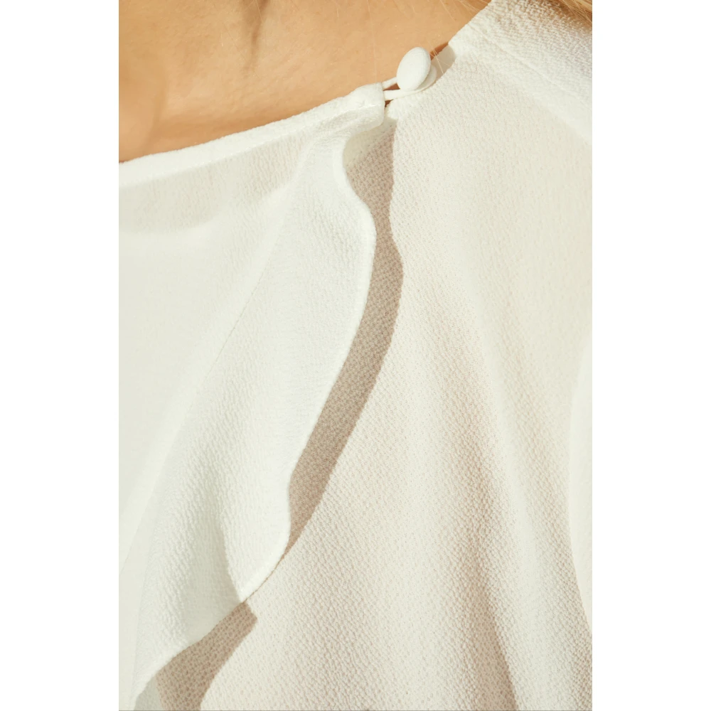Emporio Armani Top met ruche White Dames