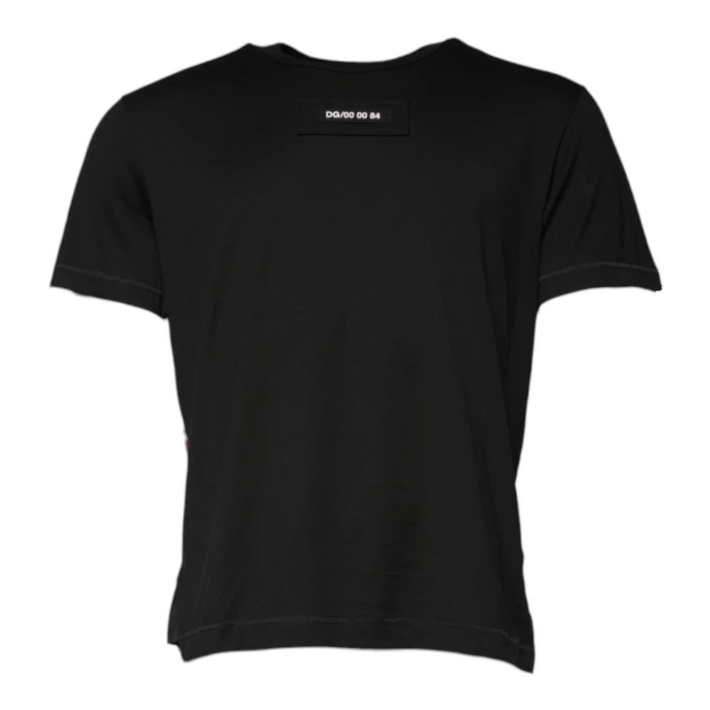 Dolce & Gabbana Men's Multicolor Camouflage Crew Neck T-Shirt With Logo Details - T-Shirts - 3XL - Tops
