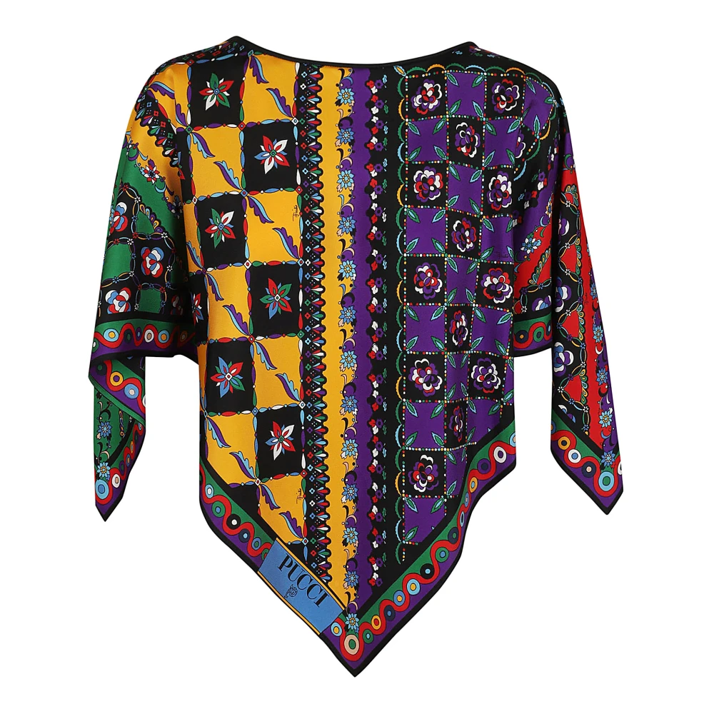 EMILIO PUCCI Rode zijden twill blouse Multicolor Dames