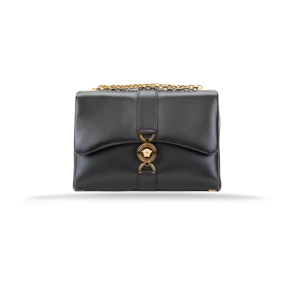 Versace Donna Nero - Borsa A Tracolla In Pelle Chiusura Magnetica - Bags - One Size