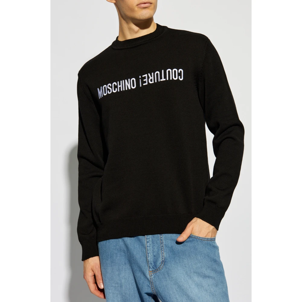 Moschino Trui met logo Black Heren