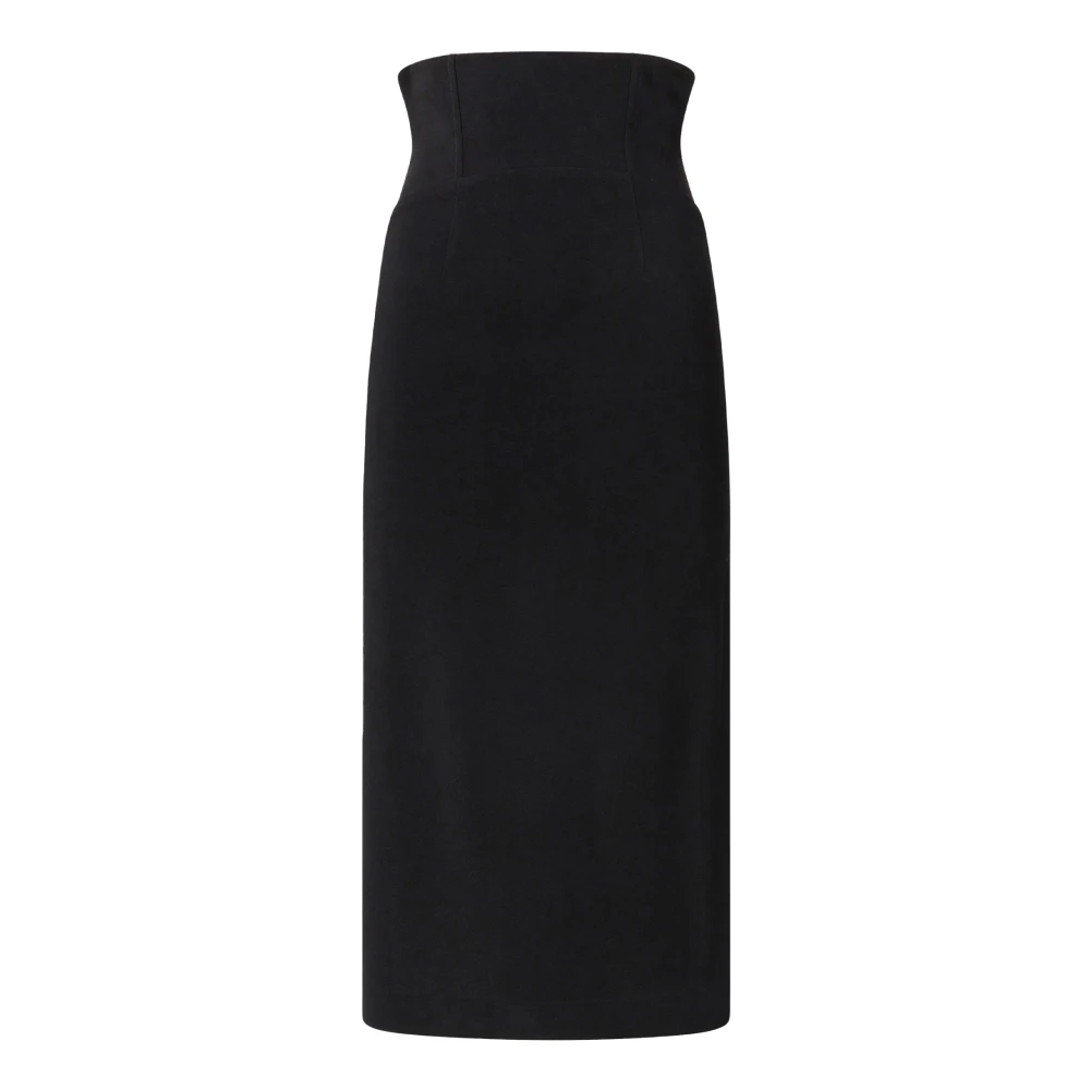Pinko Women's Black Midi Skirts, L, Pera Gonna Double Armoure Stretch