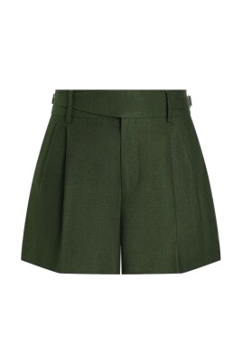 green-linen-bermuda-shorts