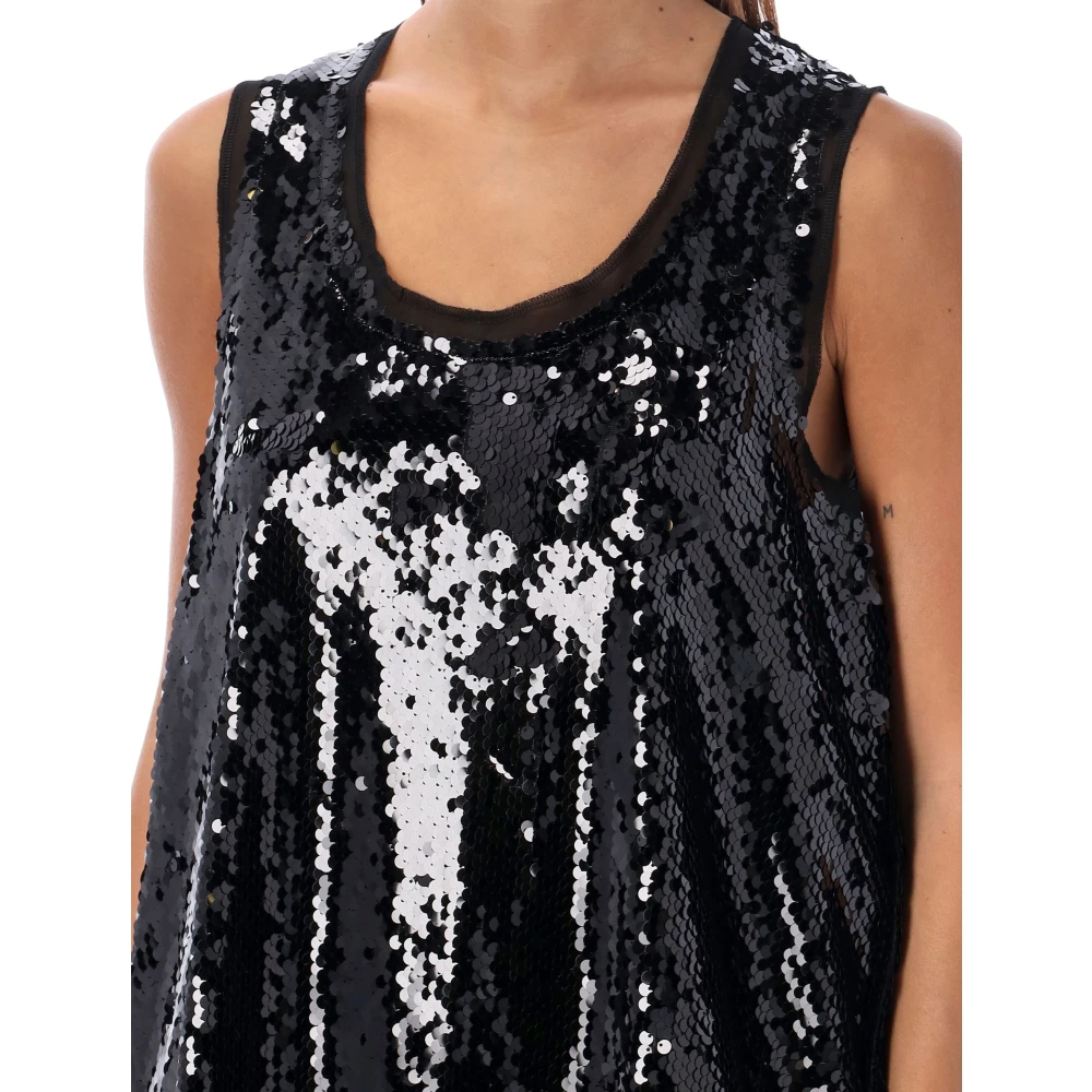 Comme des Garçons Paillet Tanktop Zwart Aw24 Black Dames