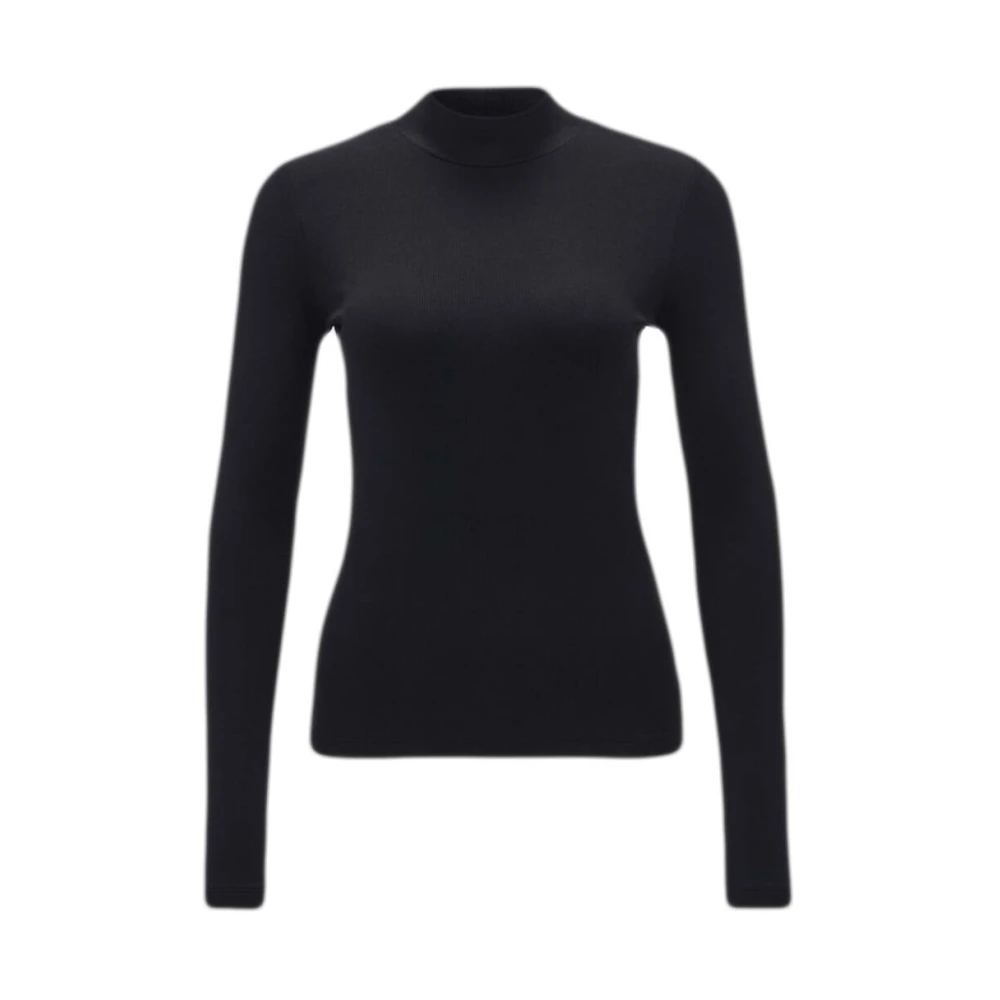 Opus Lange Mouw Top Singrid Black Dames