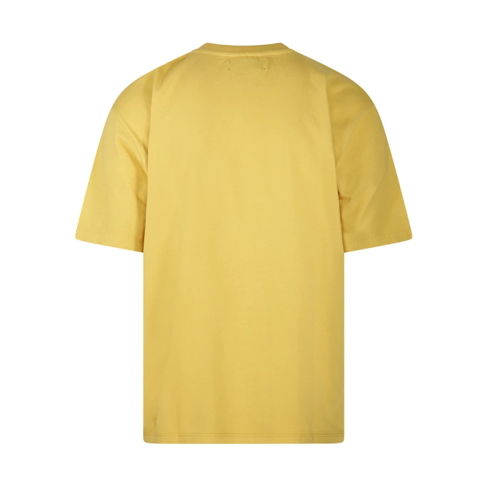 Amish Warme Gele T-shirt Yellow Heren