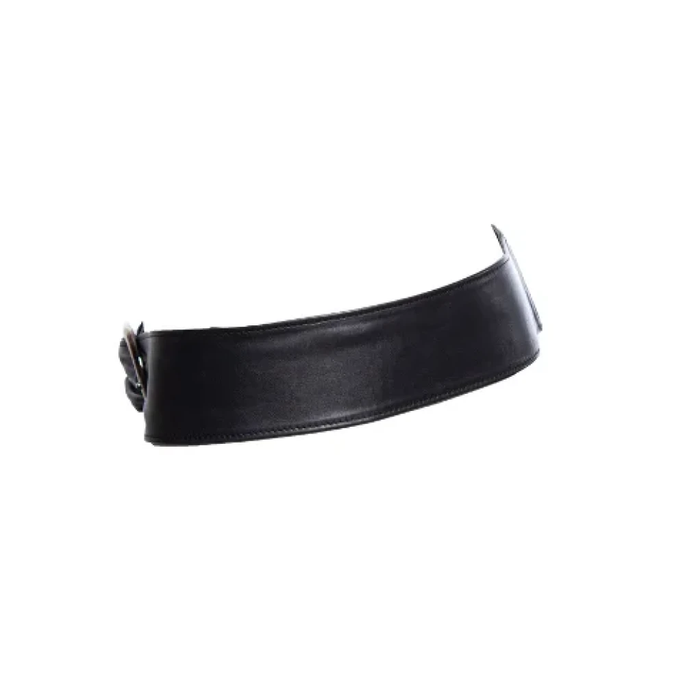 Armani Pre-owned Leather belts Black Dames