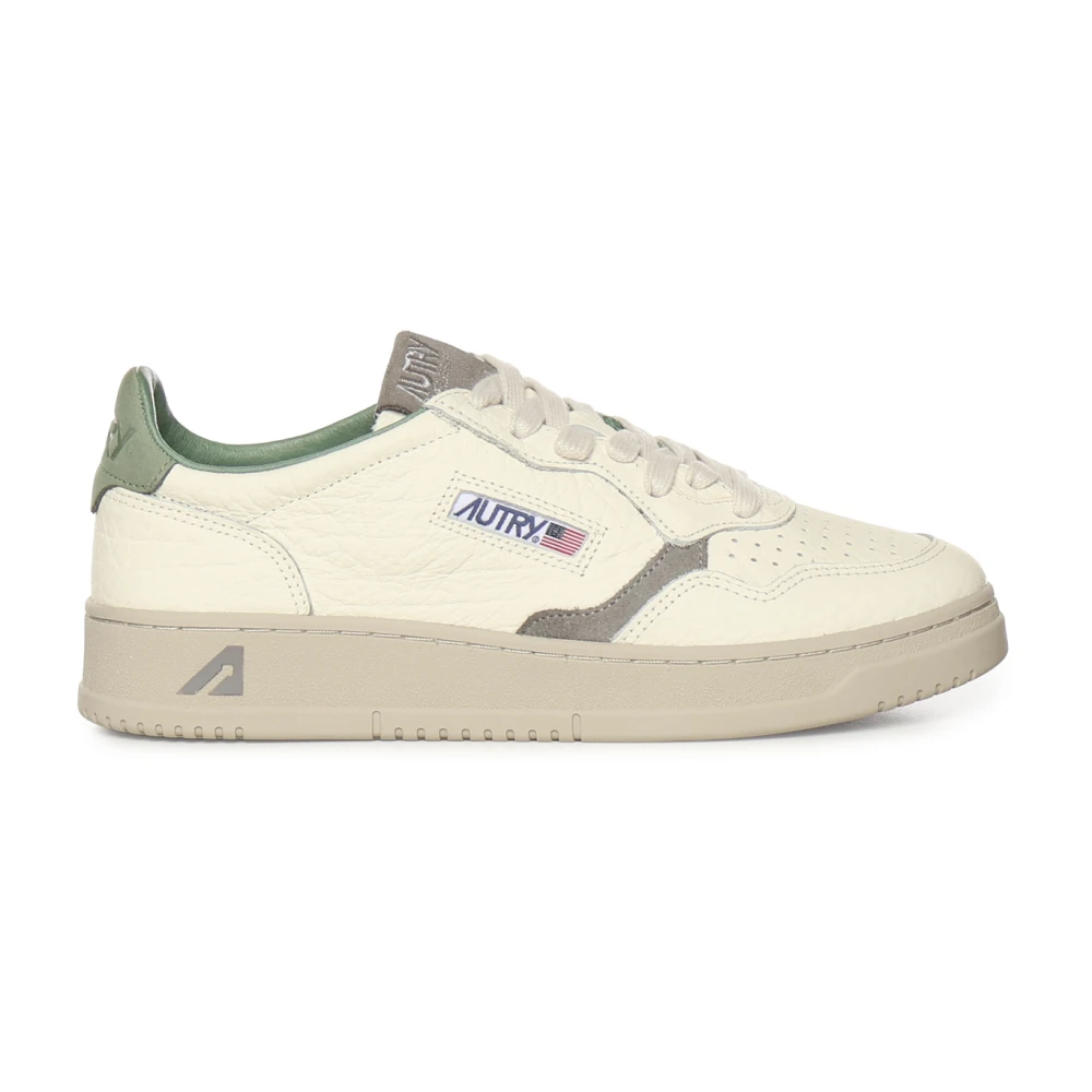 Autry Men's Beige Sneakers, 12 Uk, Medalist Low Trainers