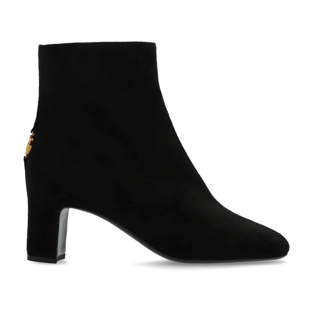 Dolce & Gabbana Women's Black Heeled Boots, 7 Uk, Suede Ankle Boots