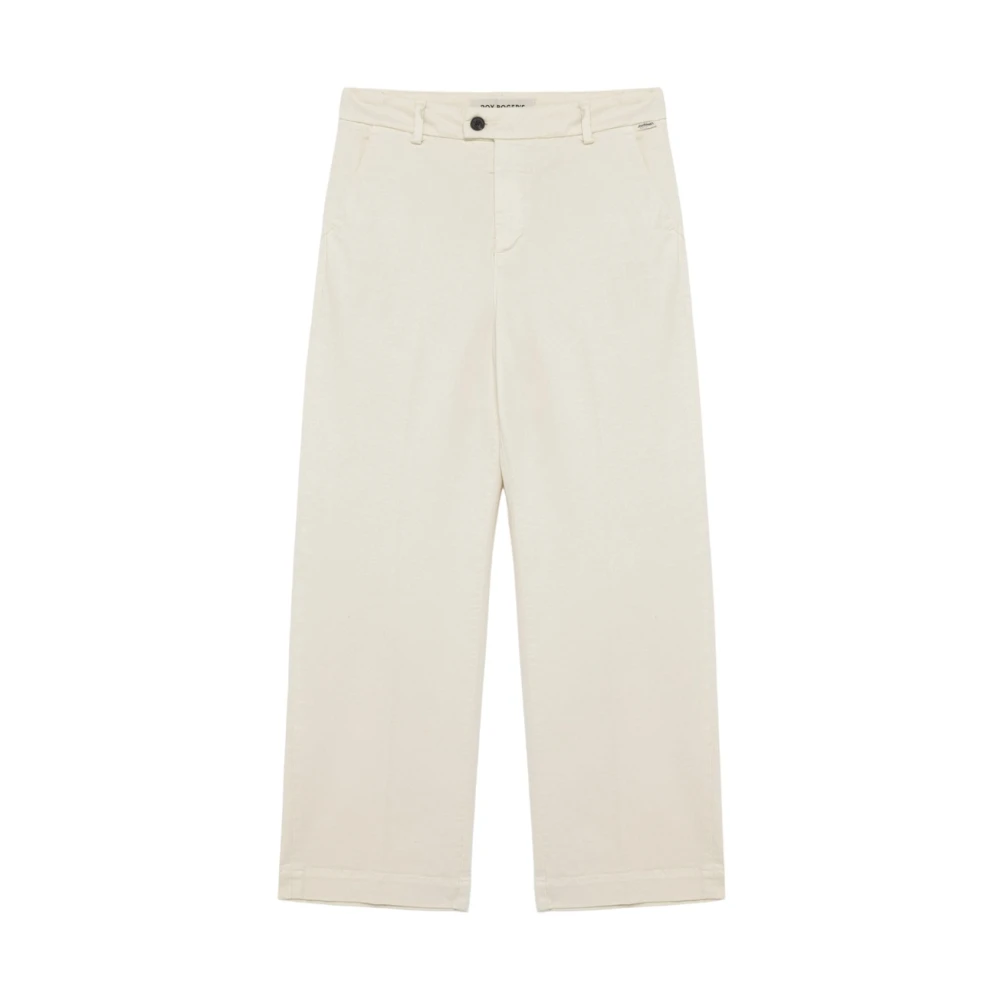 Roy Roger's Women's Beige Cream Flare Trousers Aw24 - Wide Trousers - W26 - Trousers