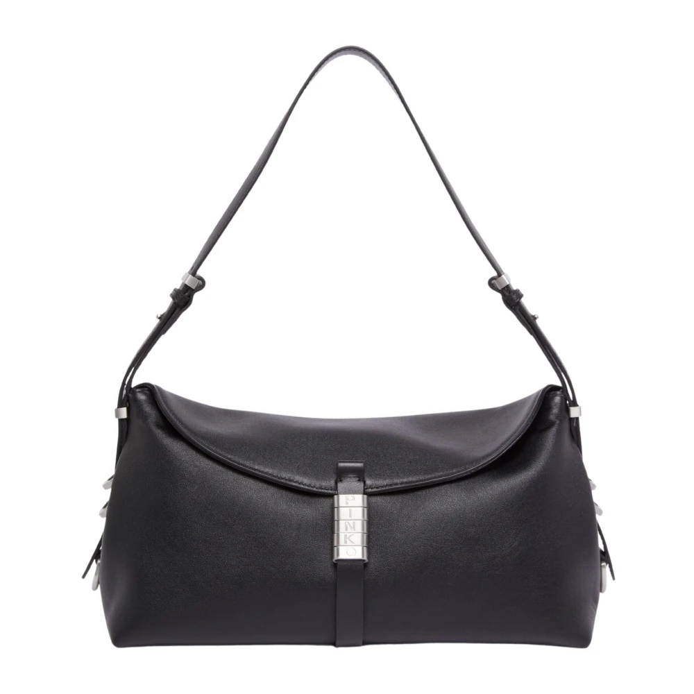 Pinko Women's Black Saddle Baguette Classic - Shoulder Bags - One Size - Bags