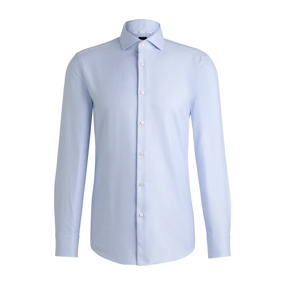 Hugo Boss Slim Fit Katoenen Overhemd Blue Heren
