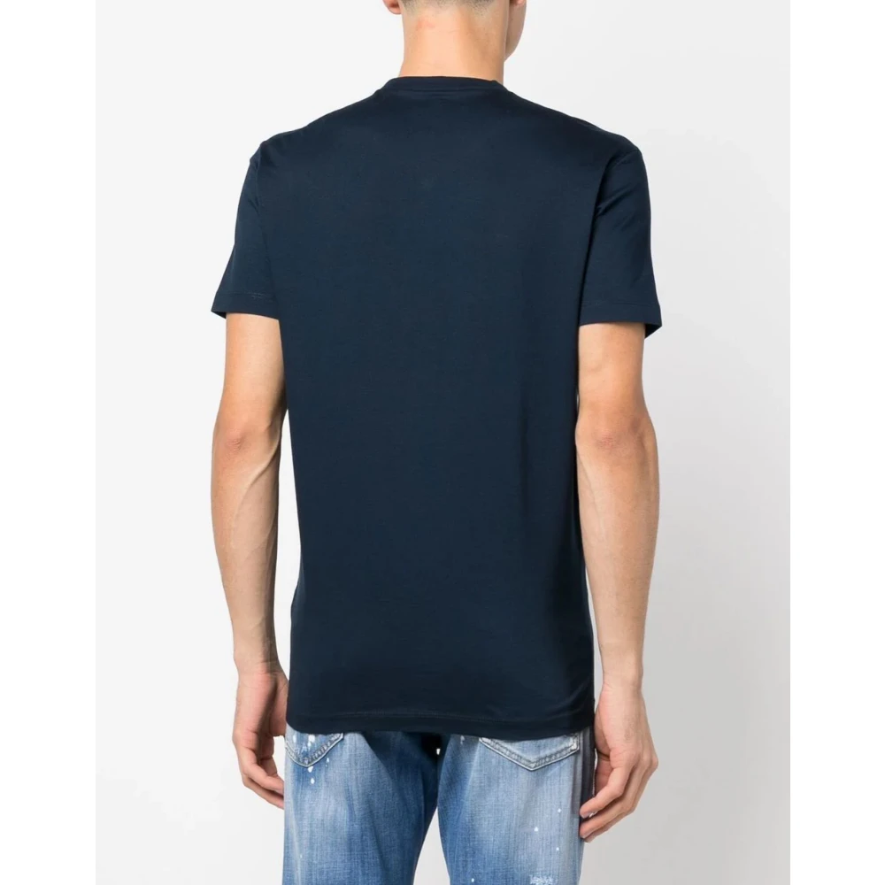Dsquared2 Blauw Surf Board Logo T-Shirt Blue Heren
