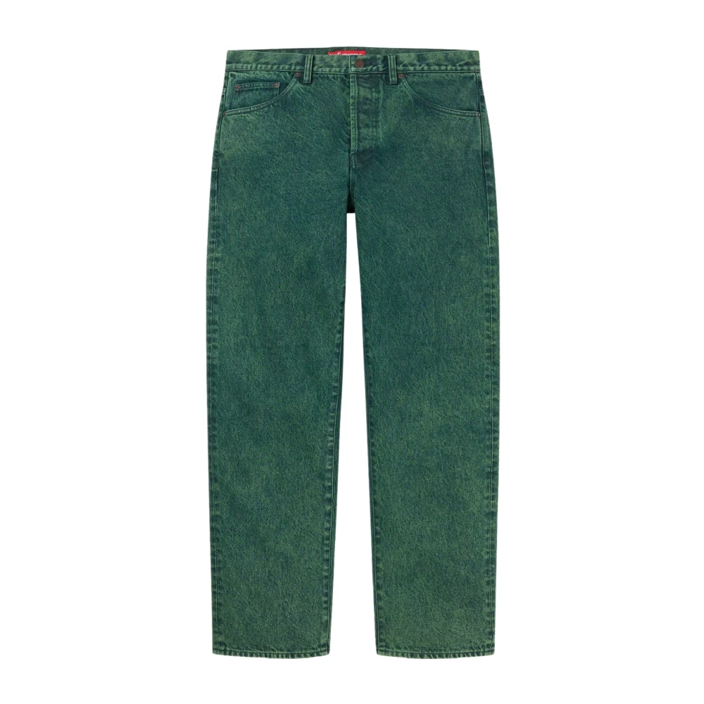 Supreme Beperkte oplage Groene Overdyed Jeans Green Heren