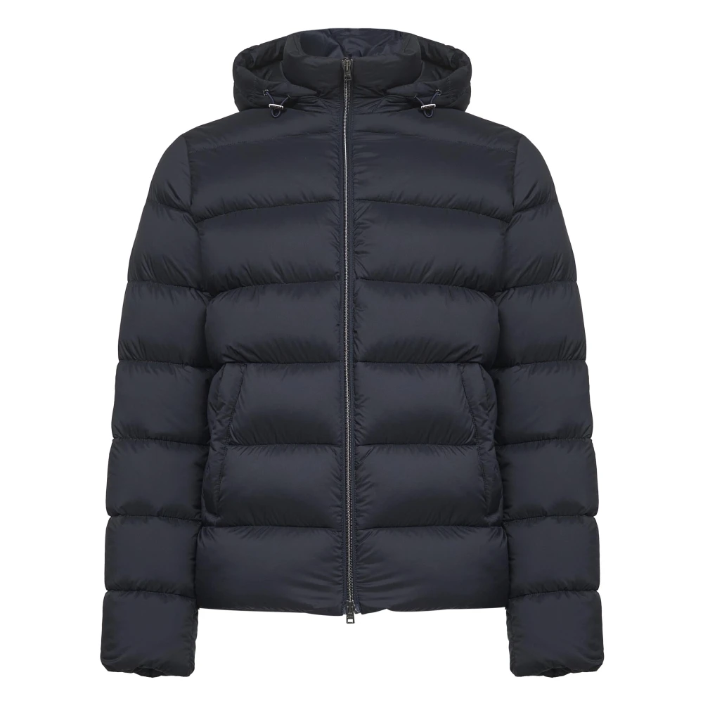 Herno Men's Blue Winter Jackets, 4XL, Down Jacket With Detachable Hood