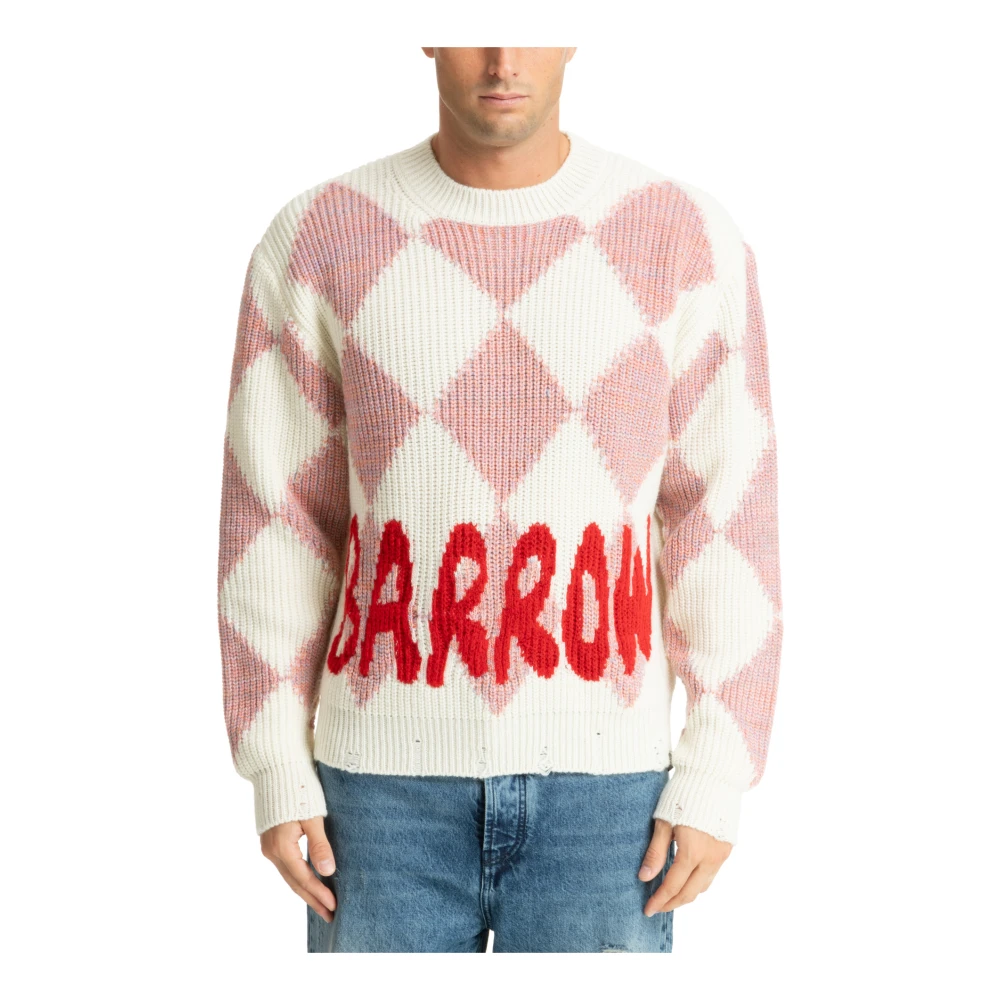 Barrow Abstract Multicolor Sweater met Logo Multicolor Heren