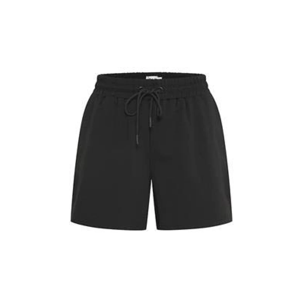 Ichi Trendy Zwarte Shorts Black Dames