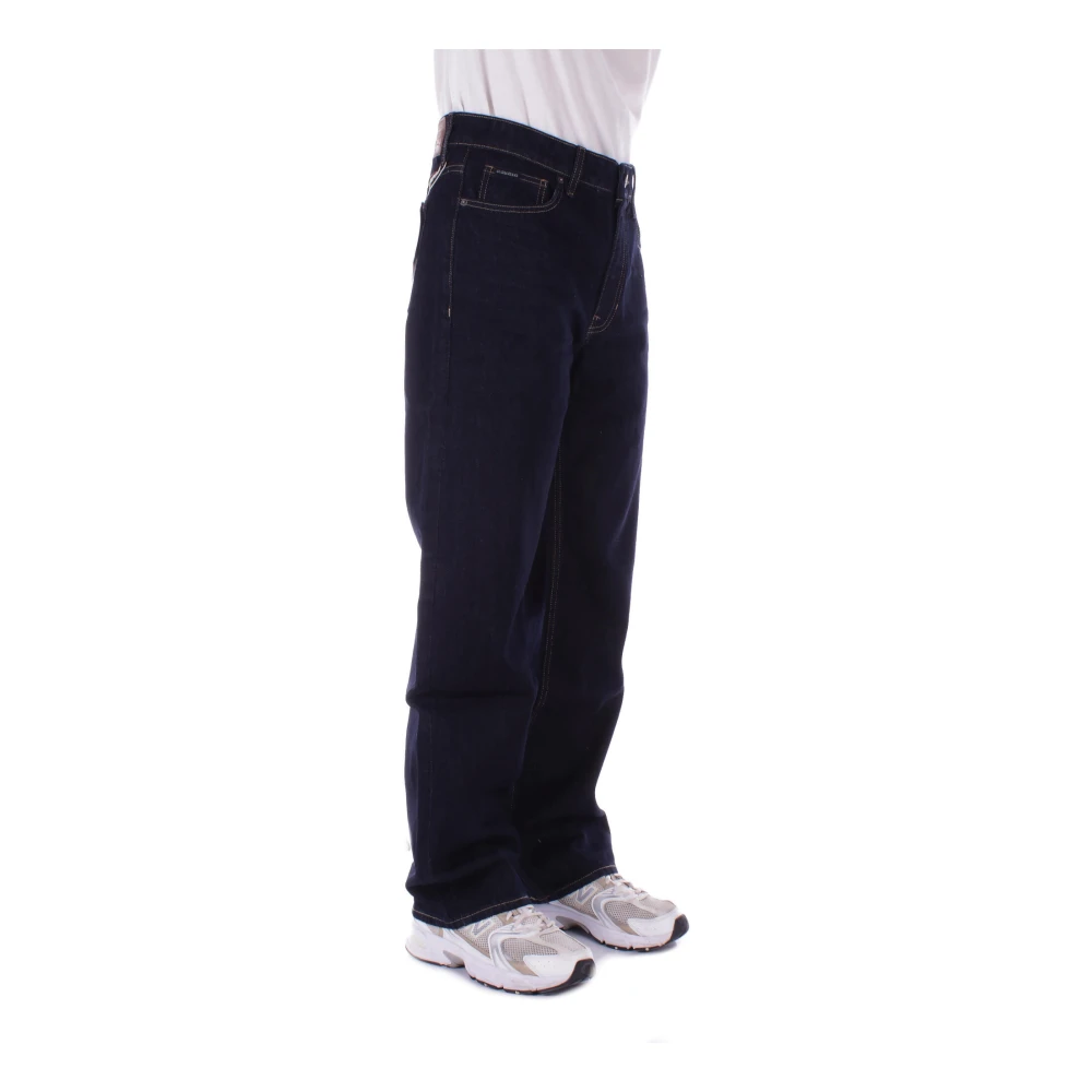 Guess Zwarte Denim Jeans met Logo Black Heren