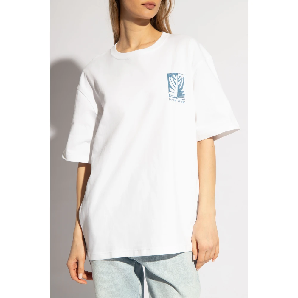 Samsøe Sawind bedrukt T-shirt White Unisex